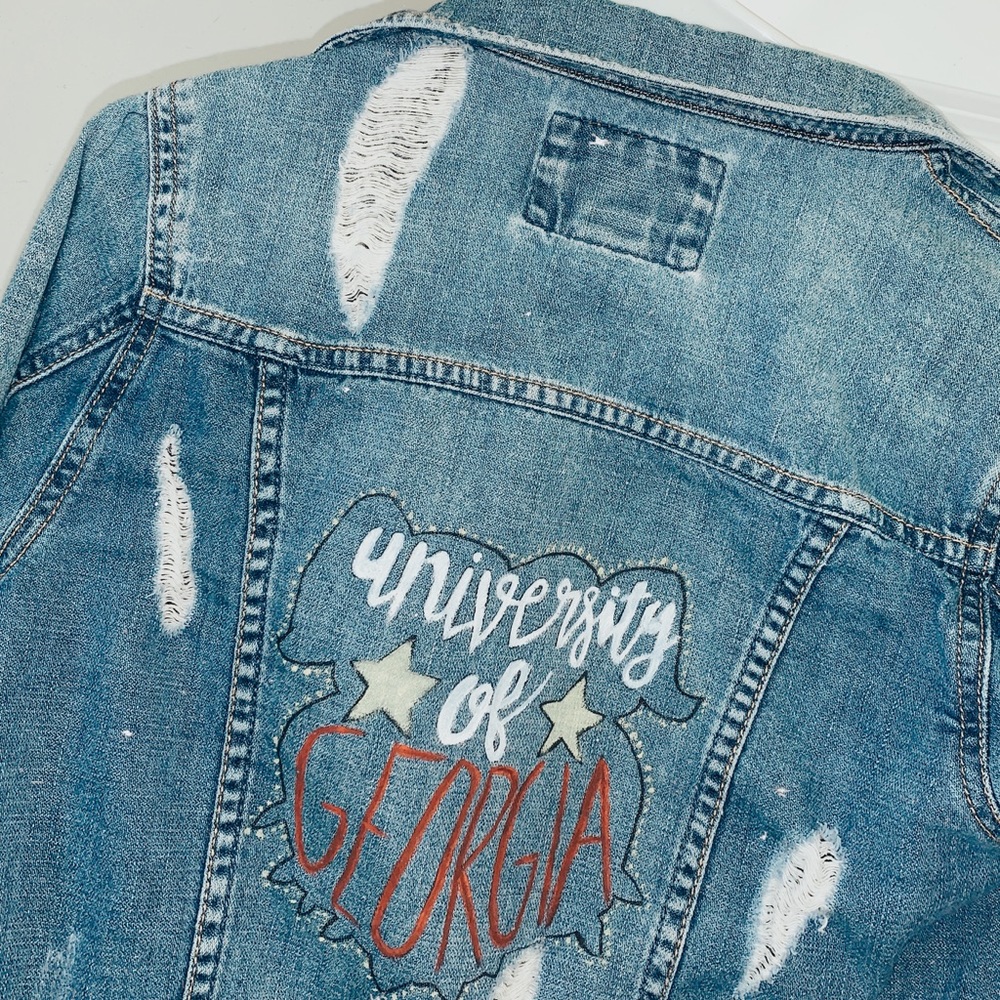 Hand-made University of Georgia Denim Jacket
